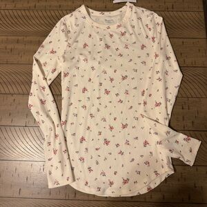 No Boundaries Cream Floral Long Sleeve Top